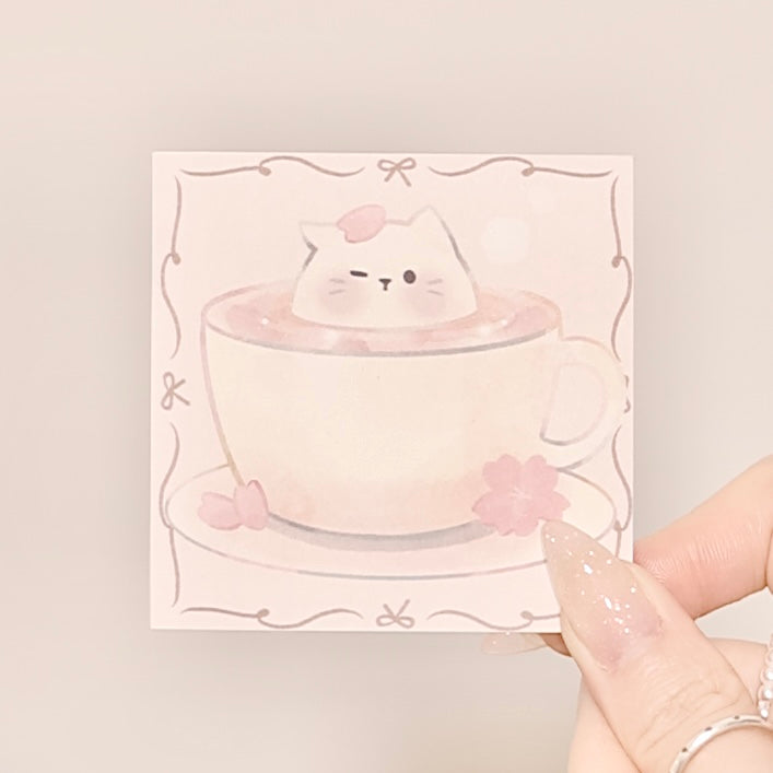 Vivi in Cherry Blossom Latte Sticky Note